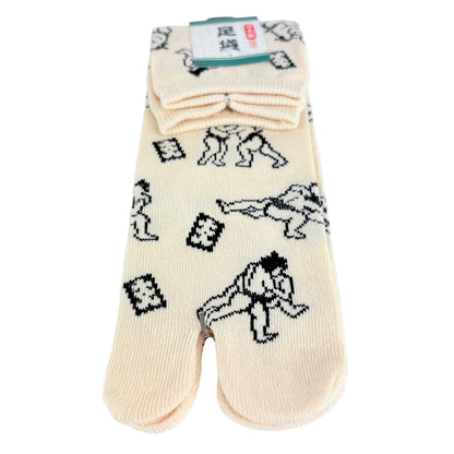Tabi ponožky – Sumo vzor béžová | Made in Japan