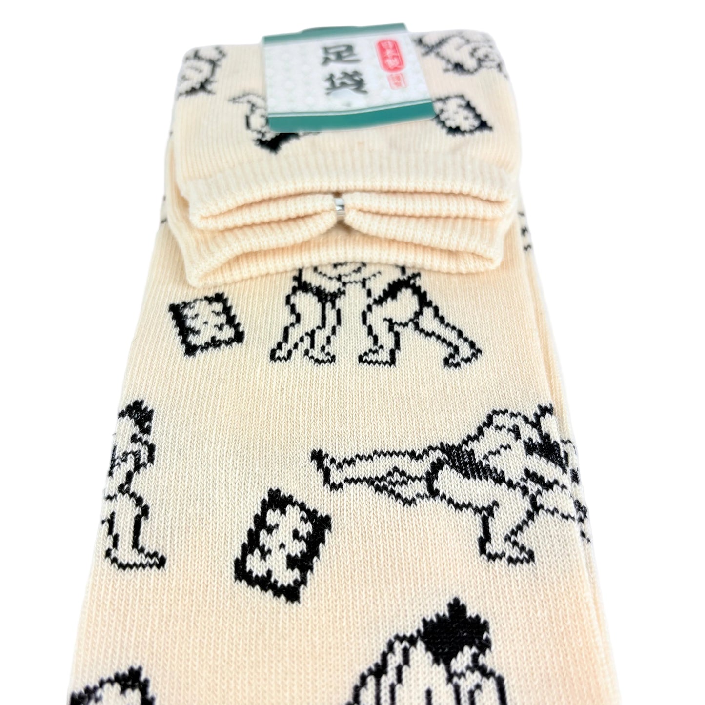 Tabi ponožky – Sumo vzor béžová | Made in Japan