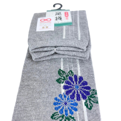 Tabi ponožky – Květinový motiv & pruhy | 3 barvy | Made in Japan