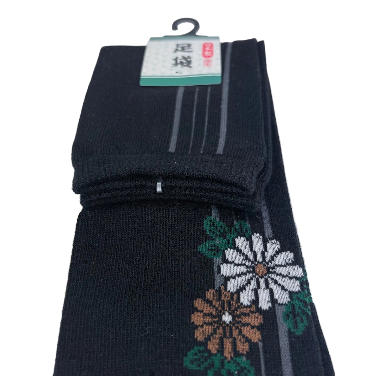 Tabi ponožky – Květinový motiv & pruhy | 3 barvy | Made in Japan
