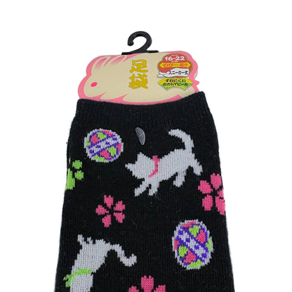 Dětské Tabi ponožky – Lucky Cat & Sakura | nízký střih | 5 barev | Japonský design