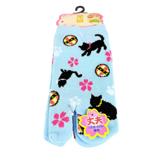 Dětské Tabi ponožky – Lucky Cat & Sakura | nízký střih | 5 barev | Japonský design