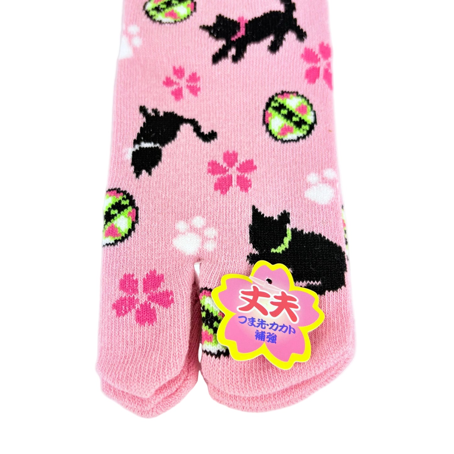 Dětské Tabi ponožky – Lucky Cat & Sakura | nízký střih | 5 barev | Japonský design