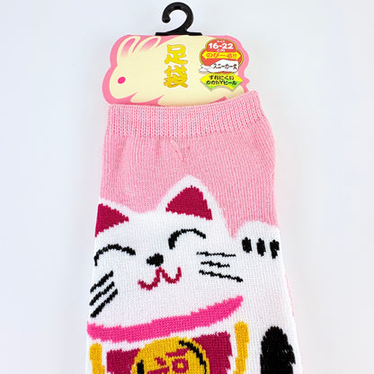 Dětské Tabi ponožky – Maneki Neko (招き猫) | nízký střih | 5 barev | Japonský design