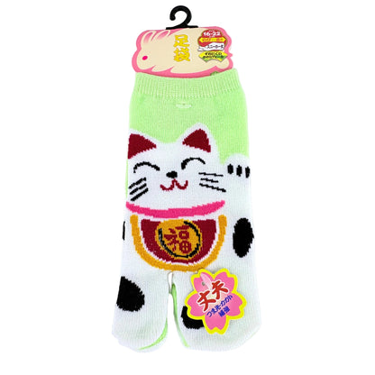 Dětské Tabi ponožky – Maneki Neko (招き猫) | nízký střih | 5 barev | Japonský design