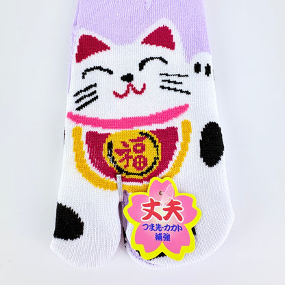 Dětské Tabi ponožky – Maneki Neko (招き猫) | nízký střih | 5 barev | Japonský design