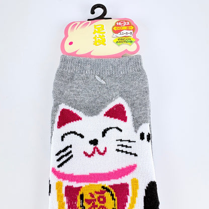 Dětské Tabi ponožky – Maneki Neko (招き猫) | nízký střih | 5 barev | Japonský design