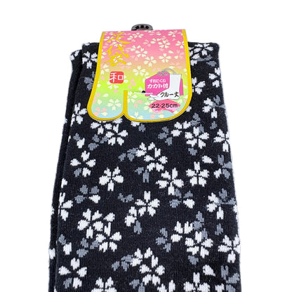Tabi ponožky – Sakura Pattern (桜柄) | vyšší střih | 4 barvy | Japonský design