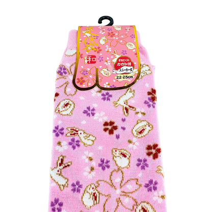 Tabi ponožky – Sakura & Usagi - růžová | japonský design