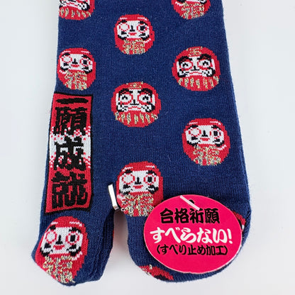 Tabi ponožky – Daruma & přání úspěchu | nízký střih | 4 barvy | Japonský design