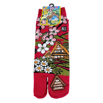 Tabi ponožky – Shirakawa-go & Sakura | 5 barev | Japonský design