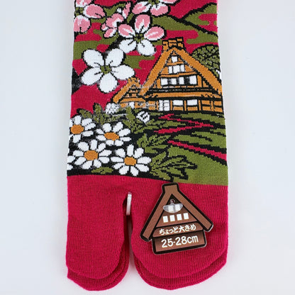 Tabi ponožky – Shirakawa-go & Sakura | 5 barev | Japonský design