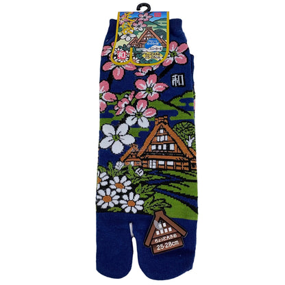 Tabi ponožky – Shirakawa-go & Sakura | 5 barev | Japonský design