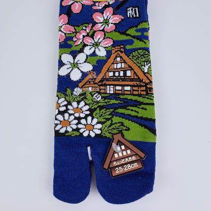 Tabi ponožky – Shirakawa-go & Sakura | 5 barev | Japonský design