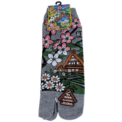 Tabi ponožky – Shirakawa-go & Sakura | 5 barev | Japonský design
