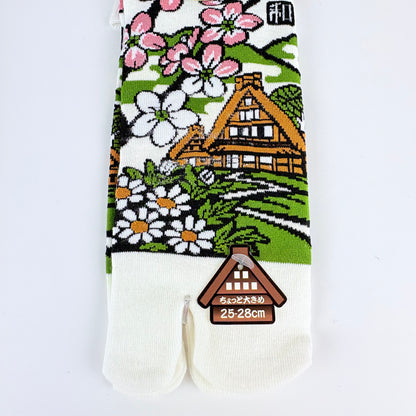Tabi ponožky – Shirakawa-go & Sakura | 5 barev | Japonský design