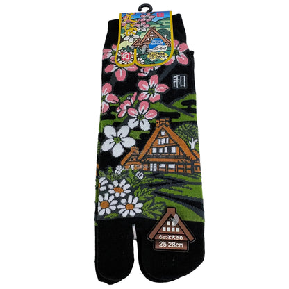 Tabi ponožky – Shirakawa-go & Sakura | 5 barev | Japonský design