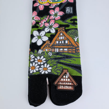 Tabi ponožky – Shirakawa-go & Sakura | 5 barev | Japonský design