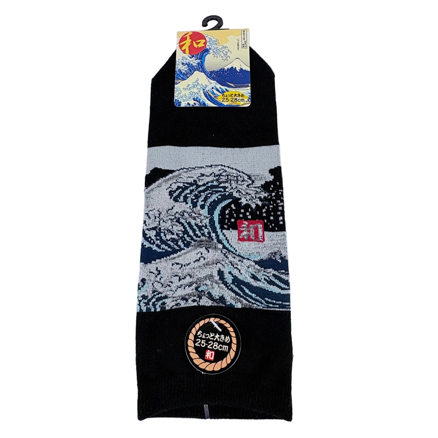 Nízké ponožky – Velká vlna (Great Wave) | Japonský design | 25–28 cm