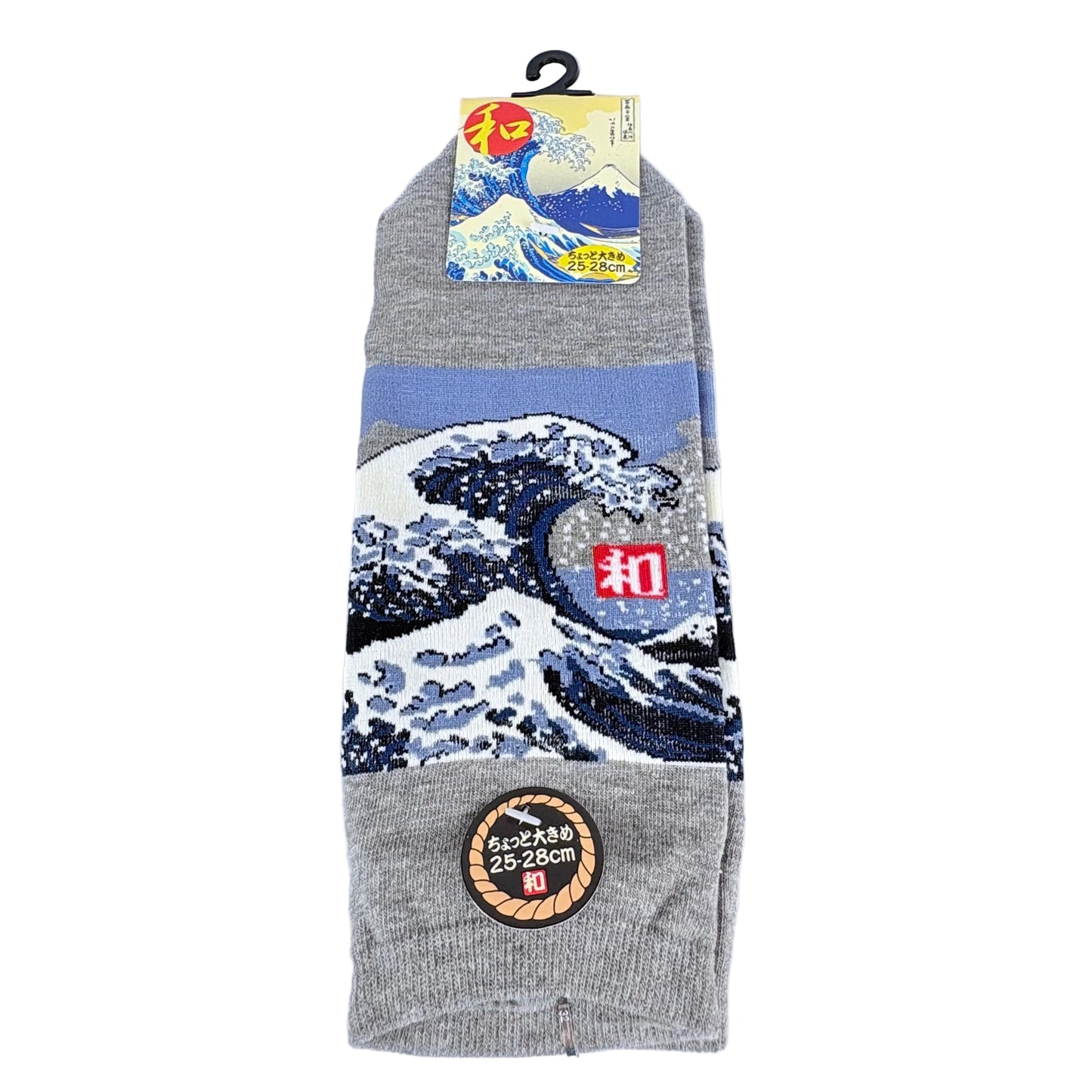 Nízké ponožky – Velká vlna (Great Wave) | Japonský design | 25–28 cm