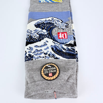 Nízké ponožky – Velká vlna (Great Wave) | Japonský design | 25–28 cm
