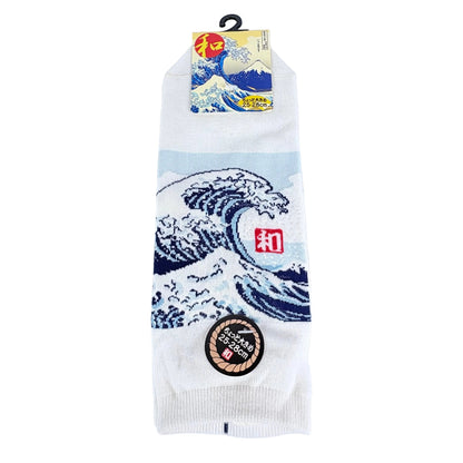 Nízké ponožky – Velká vlna (Great Wave) | Japonský design | 25–28 cm