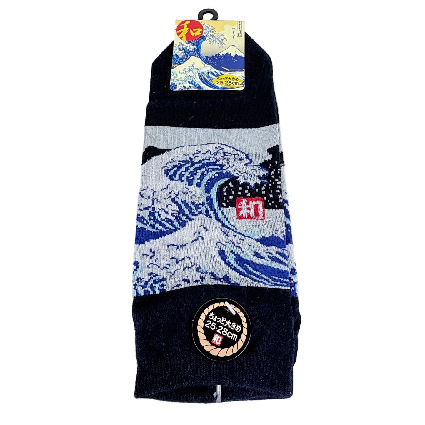 Nízké ponožky – Velká vlna (Great Wave) | Japonský design | 25–28 cm