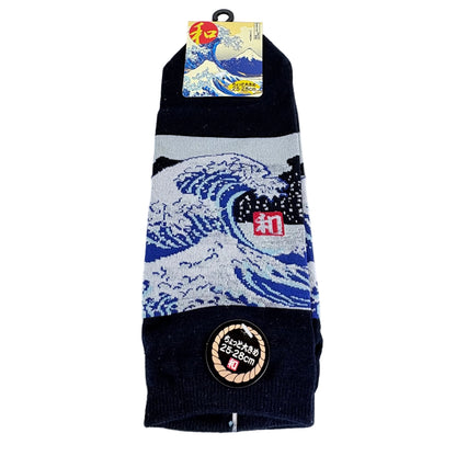 Nízké ponožky – Velká vlna (Great Wave) | Japonský design | 25–28 cm