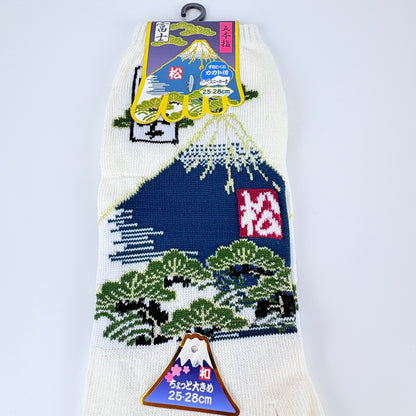 Pětiprsté ponožky – Mount Fuji & krajina | 4 barvy | Japonský design