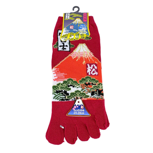 Pětiprsté ponožky – Mount Fuji & krajina | 4 barvy | Japonský design