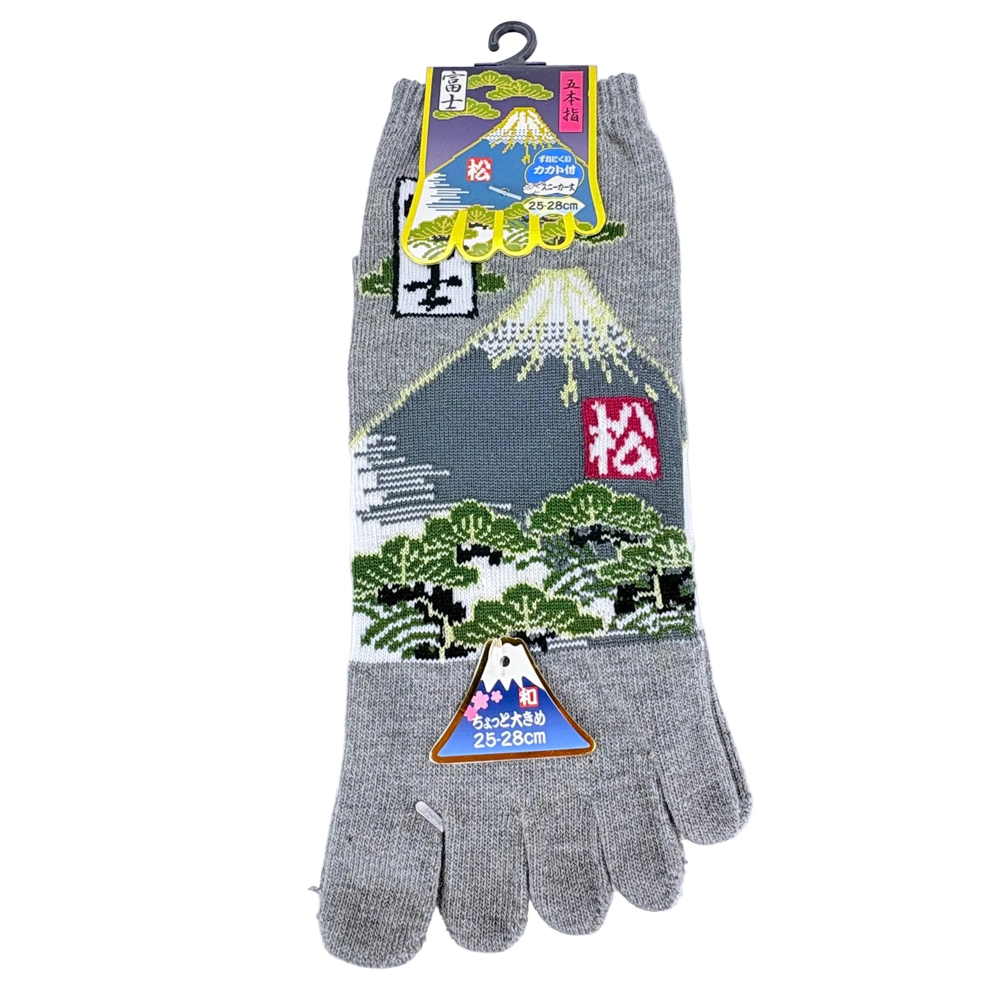 Pětiprsté ponožky – Mount Fuji & krajina | 4 barvy | Japonský design
