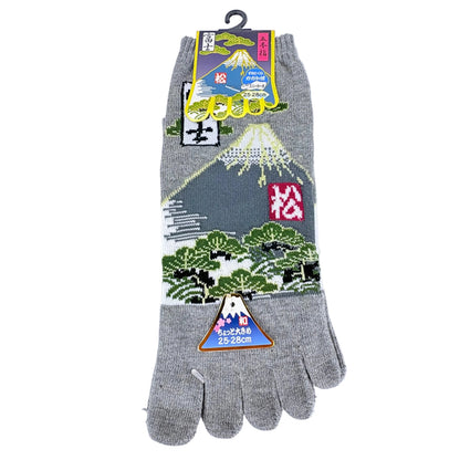 Pětiprsté ponožky – Mount Fuji & krajina | 4 barvy | Japonský design