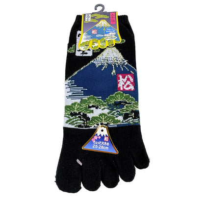 Pětiprsté ponožky – Mount Fuji & krajina | 4 barvy | Japonský design