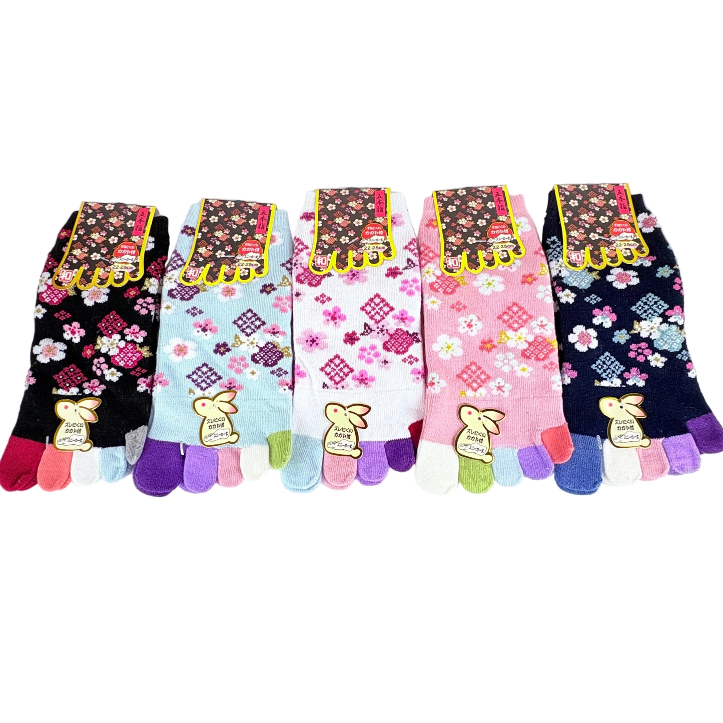 Pětiprsté ponožky – Sakura vzor | 5 barev | Japonský design