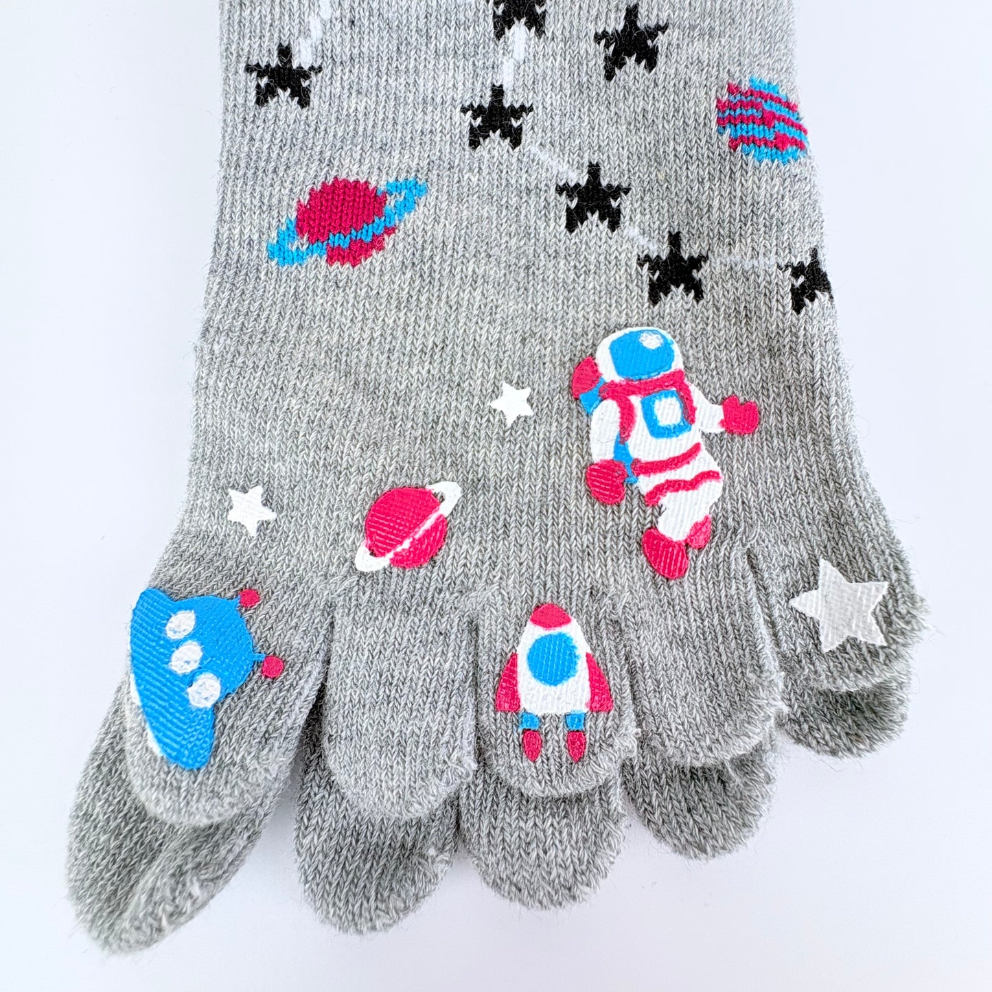 Pětiprsté ponožky – Vesmír & astronaut | 3 barvy | Japonský design