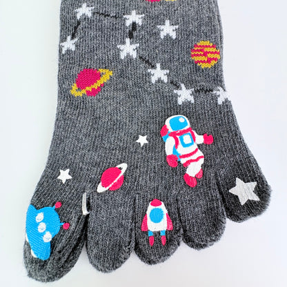 Pětiprsté ponožky – Vesmír & astronaut | 3 barvy | Japonský design
