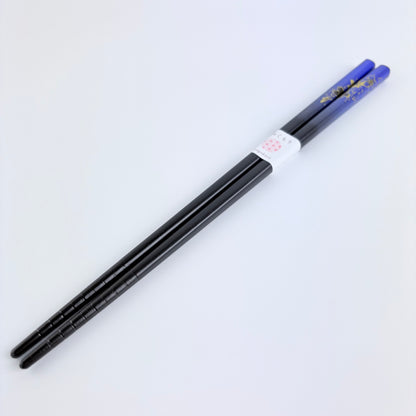 Japonské jídelní hůlky Sakura s pouzdrem Wagokoro modré | Made in Japan