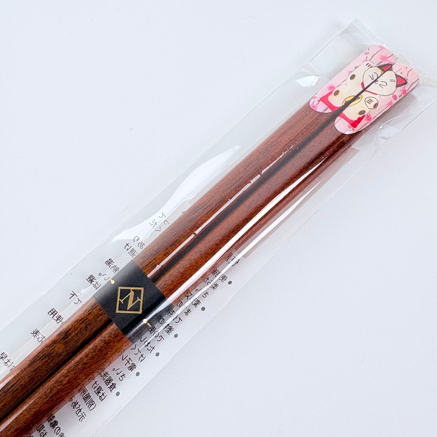 Dřevěné jídelní hůlky Maneki Neko 23 cm | Made in Japan
