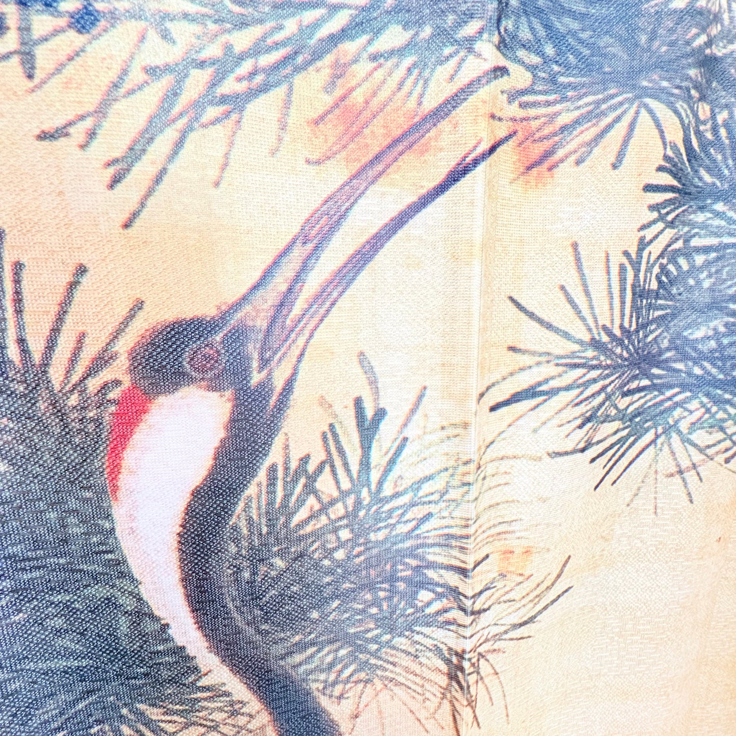 Noren závěs Bílý jeřáb mezi borovicemi 85 × 150 cm | Made in Japan