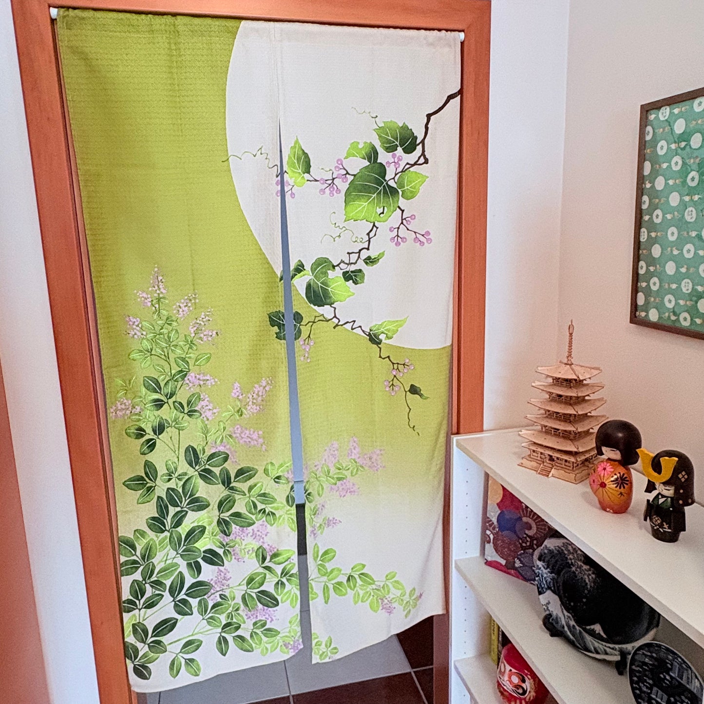 Noren závěs Podzimní měsíc 85 × 150 cm | Made in Japan