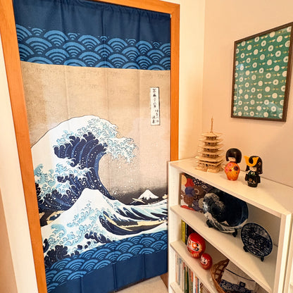 Noren závěs Velká vlna 85 × 180 cm | Made in Japan