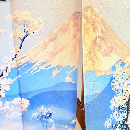 Noren závěs Fuji v zimě 85 × 150 cm | Made in Japan