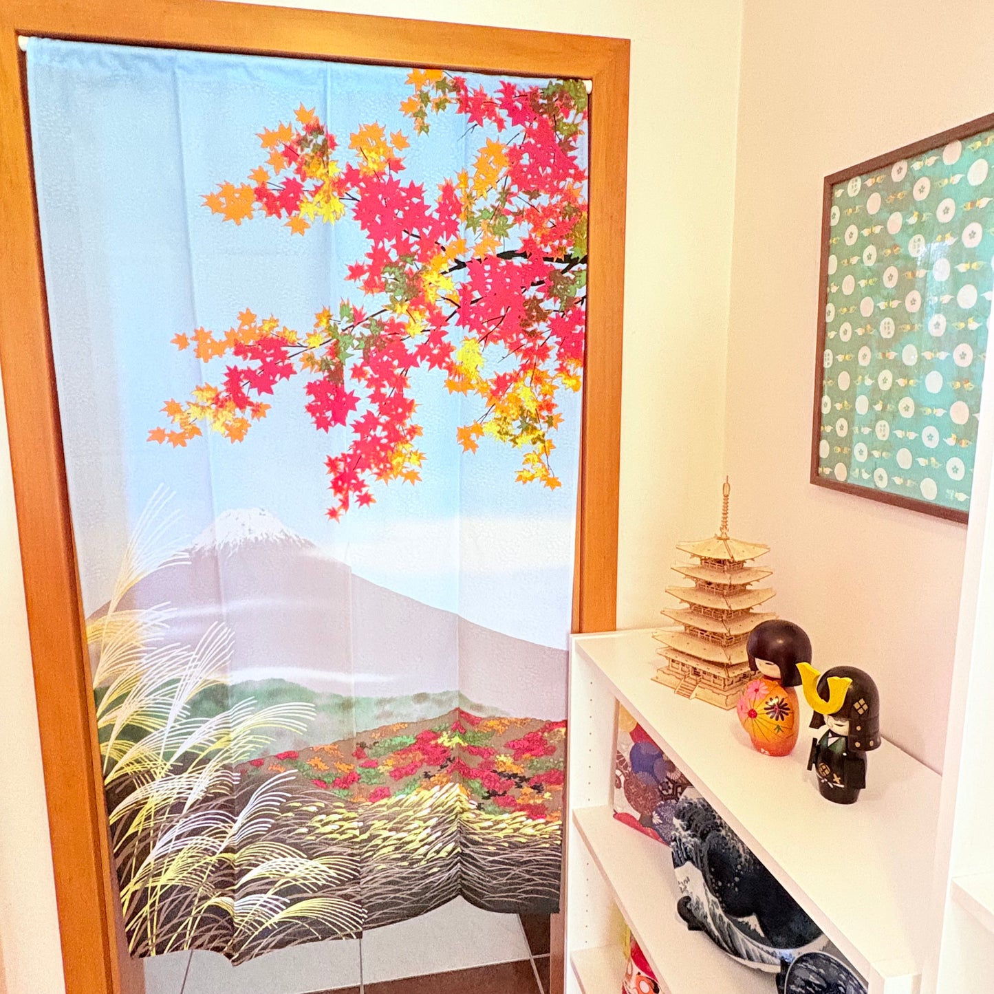 Noren závěs Fuji na podzim 85 × 150 cm | Made in Japan