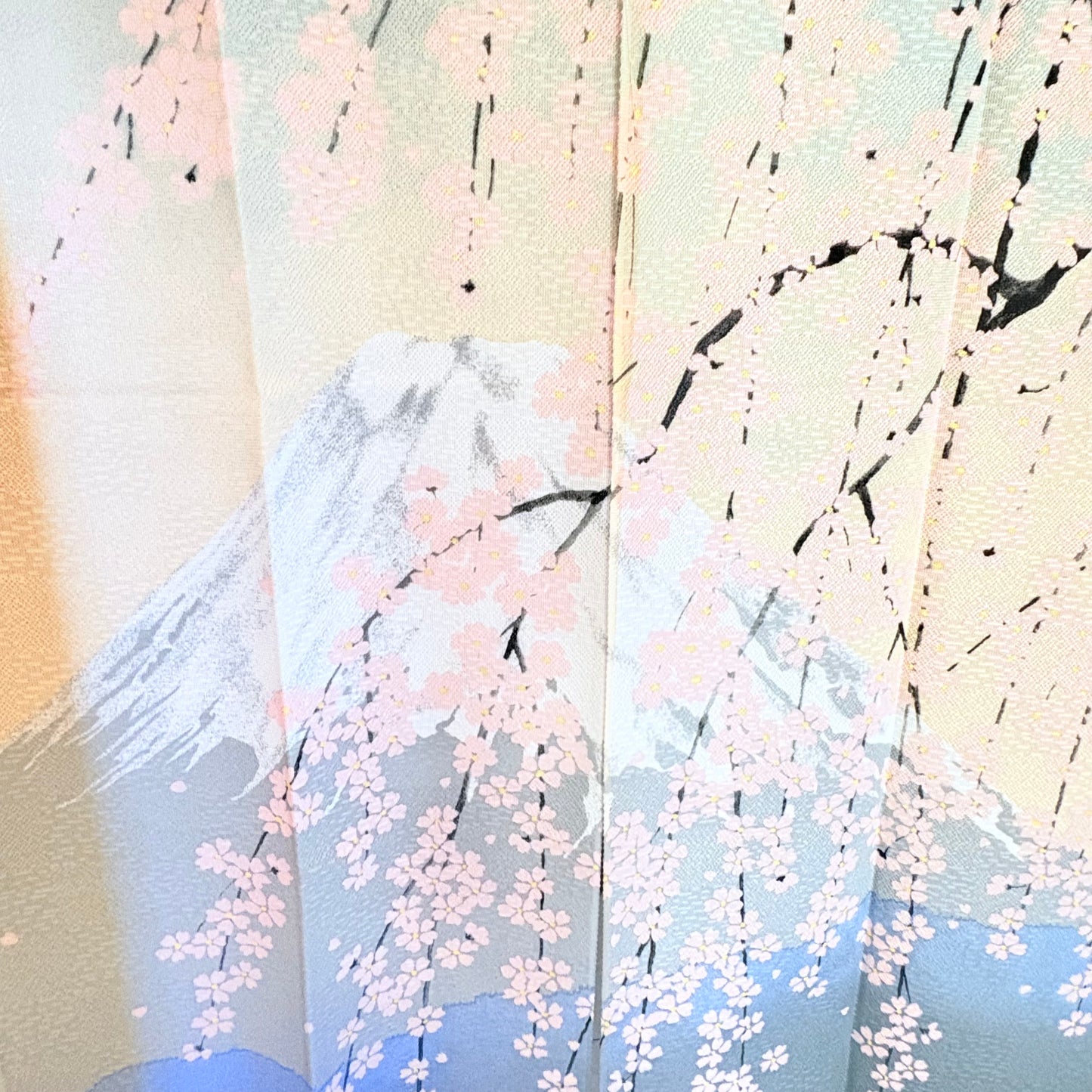 Noren závěs Fuji na jaře 85 × 150 cm | Made in Japan
