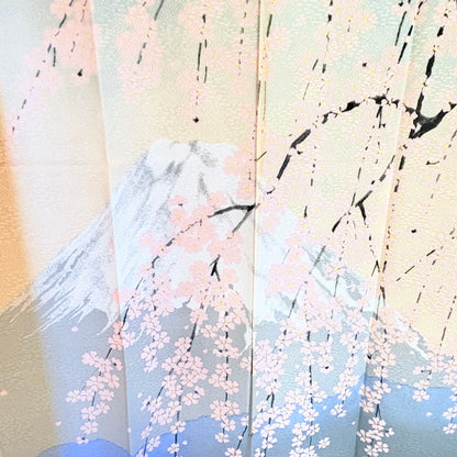 Noren závěs Fuji na jaře 85 × 150 cm | Made in Japan