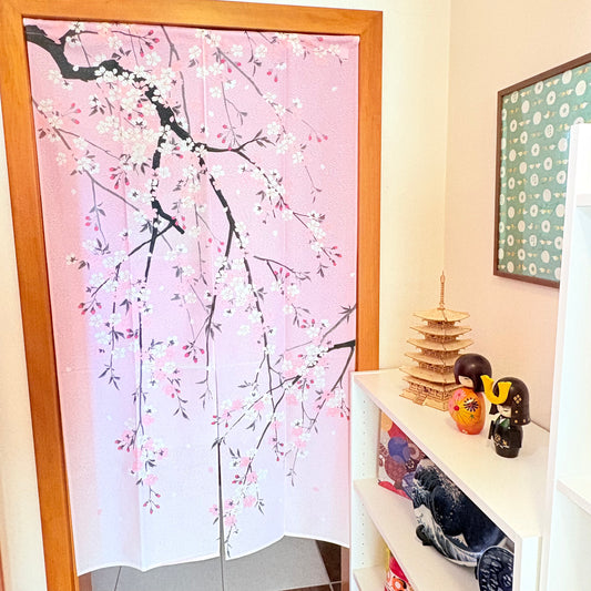 Noren závěs Převislá sakura 85 × 150 cm | Made in Japan