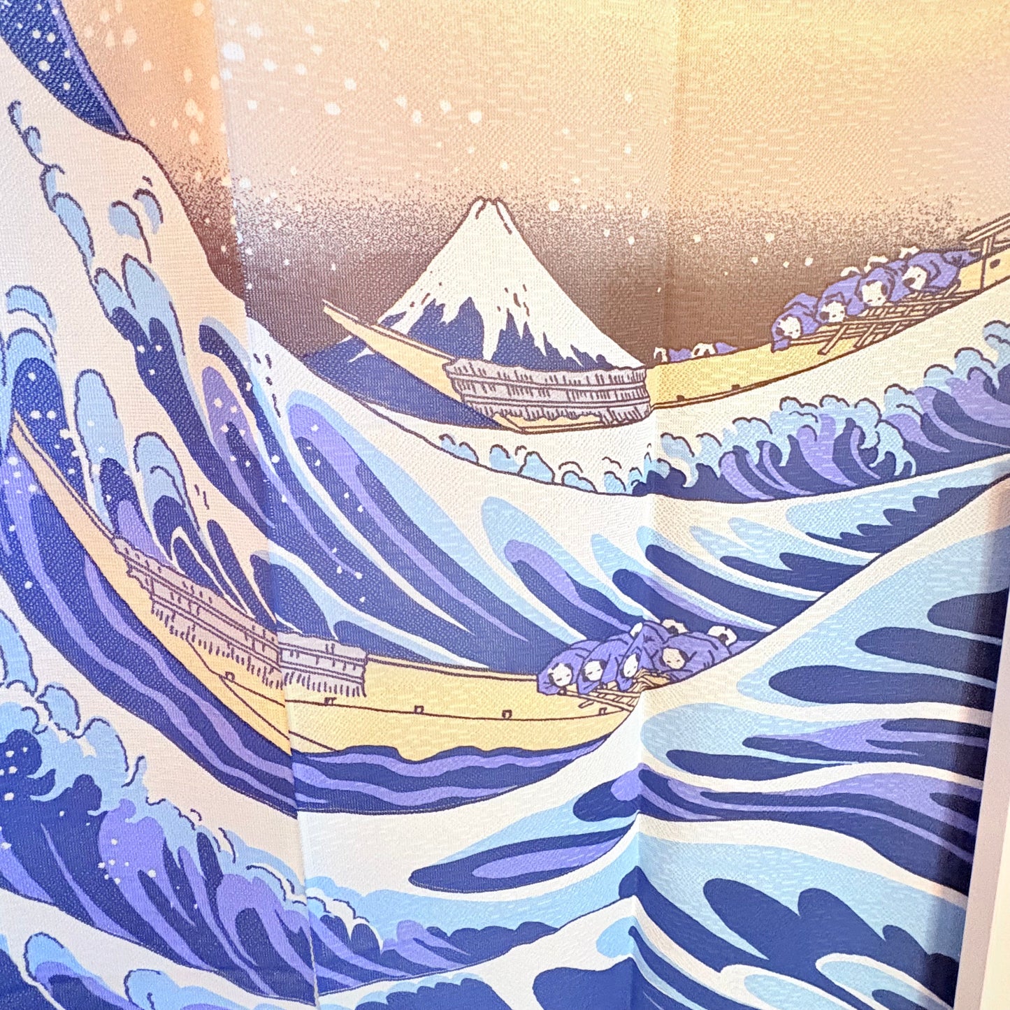 Noren závěs Bílá vlna 85 × 150 cm | Made in Japan