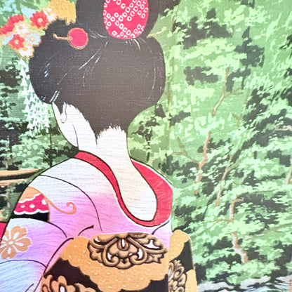 Noren závěs Maiko u Zlatého pavilonu 85 × 150 cm - mohér  | Made in Japan