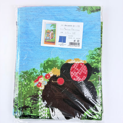 Noren závěs Maiko u Zlatého pavilonu 85 × 150 cm - mohér  | Made in Japan