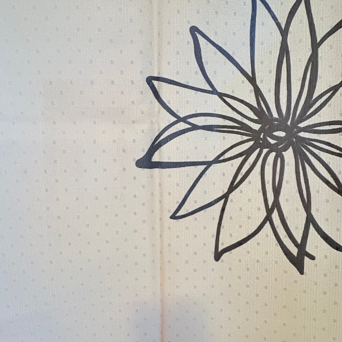 Noren závěs Line Flower béžový 85 × 170 cm | Made in Japan